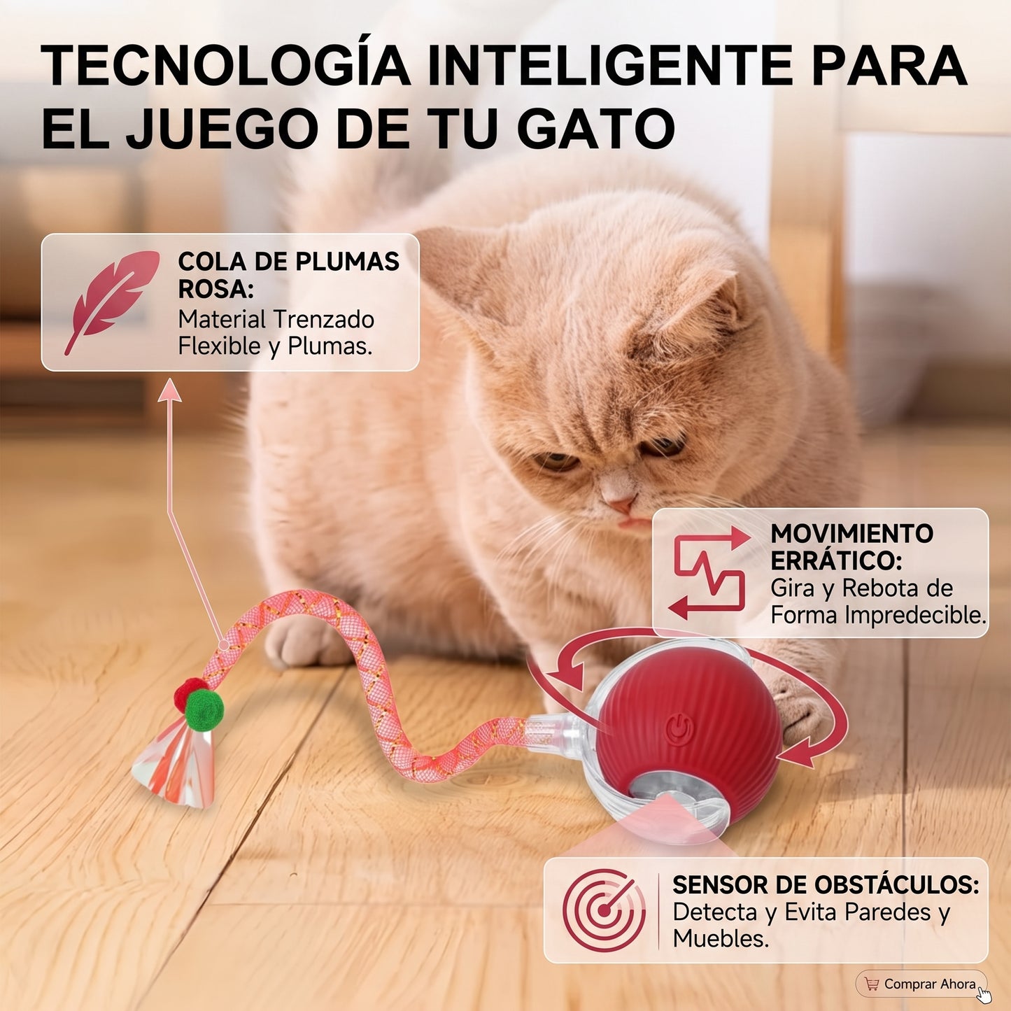Pelota Inteligente Antiestrés  para Gatos